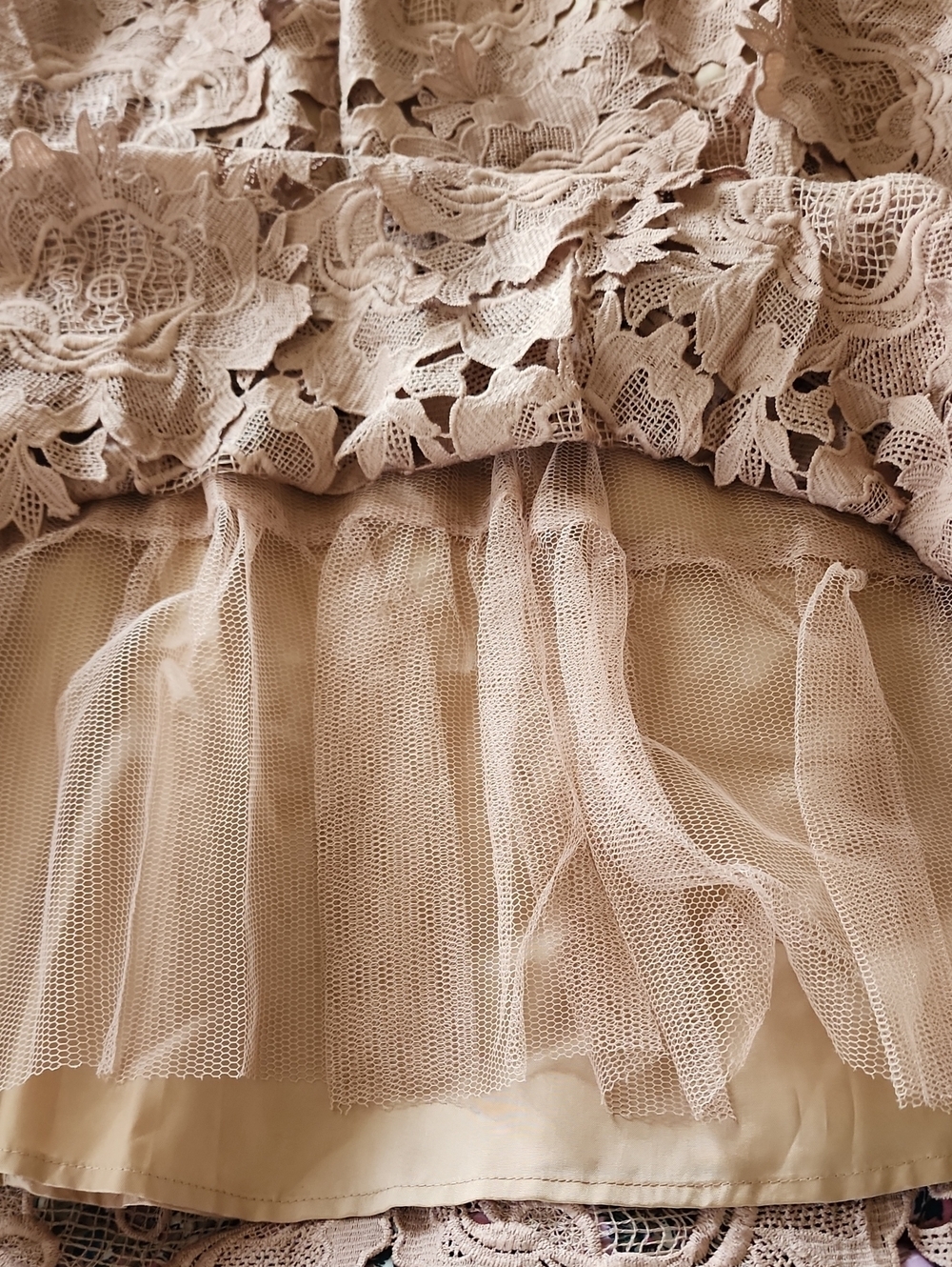 Moulinette Soeurs Anthropologie Blush Floral Lace Midi Skirt Romantic - Picture 9 of 12